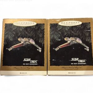 Star Trek Keepsake Ornament Set of 2 1994